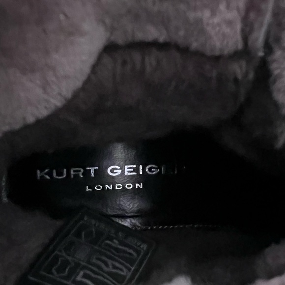 KURT GEIGER Brown Suede Buckle Ankle Boot Sheepskin Lined Low Heel Size 38/7-7.5 - Picture 8 of 15